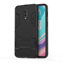 Cool Guard PC TPU Hybrid Case with Kickstand for OnePlus 6T - Black