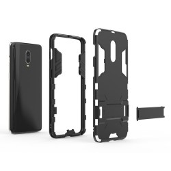 Cool Guard PC TPU Hybrid Case with Kickstand for OnePlus 6T - Black