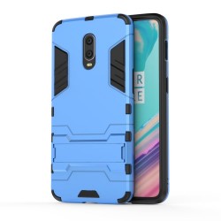 Cool Guard PC TPU Hybrid Phone Shell with Kickstand for OnePlus 6T - Baby Blue