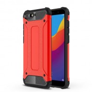 Armor Guard Plastic + TPU Hybrid Back Shell for Huawei Y6 (2018) / Honor 7A (without Fingerprint Sensor) - Red