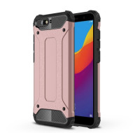 Tough Armor Υβριδική Θήκη Σιλικόνης TPU σε Συνδυαμό με Πλαστικό για Huawei Y6 (2018) / Honor 7A (without Fingerprint Sensor) - Ροζέ Χρυσαφί