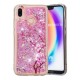 Dynamic Glitter Powder Heart Shaped Sequins Shockproof TPU Phone Cover Case for Huawei P20 Lite / Nova 3e (China) - Peach Blossom Huawei Cases Mobile
