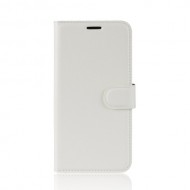 Δερμάτινη Θήκη Πορτοφόλι με Βάση Στήριξης για Samsung Galaxy J6 Plus / J6 Prime - Λευκό