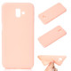 Solid Color Soft Matte TPU Back Casing for Samsung Galaxy J6+ - Pink Samsung Cases Mobile