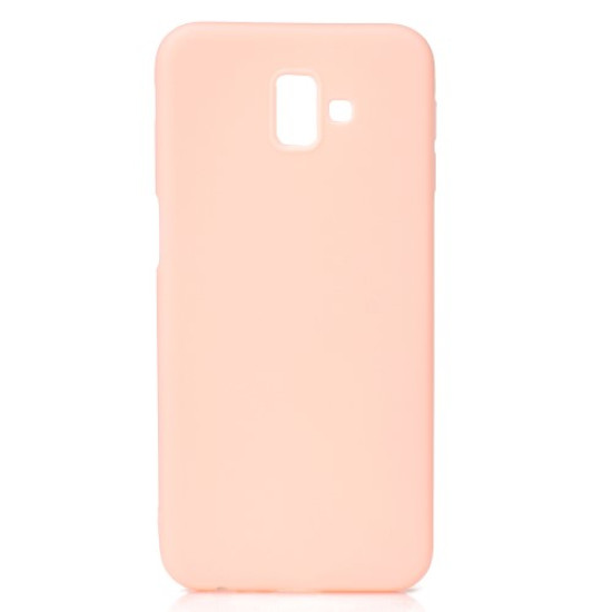 Solid Color Soft Matte TPU Back Casing for Samsung Galaxy J6+ - Pink Samsung Cases Mobile