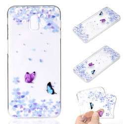 Pattern Printing TPU Cover Shell for Samsung Galaxy J6 Plus - Two Butterflies