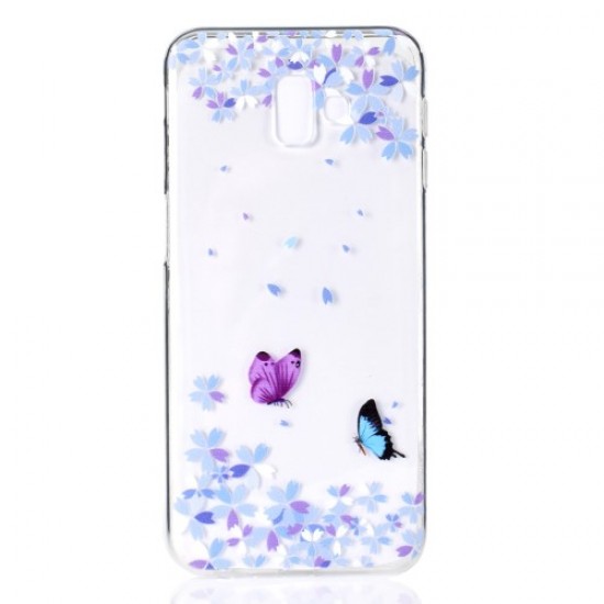 Pattern Printing TPU Cover Shell for Samsung Galaxy J6 Plus - Two Butterflies Samsung Cases Mobile