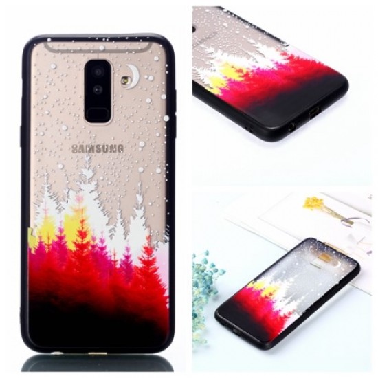 Rubberized Embossed TPU + PC Phone Casing for Samsung Galaxy A6 Plus (2018) / A9 Star Lite - Forests Samsung Cases Mobile