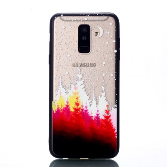 Rubberized Embossed TPU + PC Phone Casing for Samsung Galaxy A6 Plus (2018) / A9 Star Lite - Forests Samsung Cases Mobile