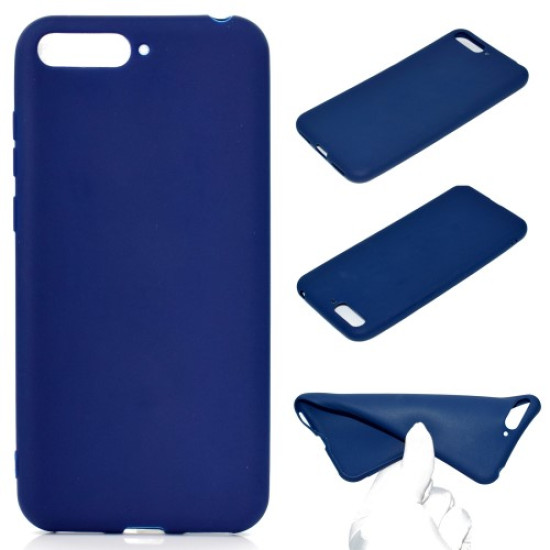 Θήκη Σιλικόνης TPU Ματ για Huawei Y6 (2018) / Honor 7A (without Fingerprint Sensor) - Σκούρο Μπλε Huawei Θήκες Κινητών
