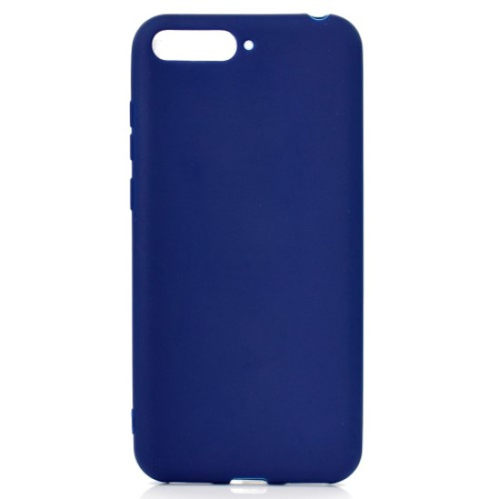 Θήκη Σιλικόνης TPU Ματ για Huawei Y6 (2018) / Honor 7A (without Fingerprint Sensor) - Σκούρο Μπλε Huawei Θήκες Κινητών