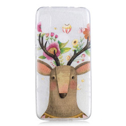 For Xiaomi Redmi Note 6 Pro Pattern Printing IMD TPU Cell Phone Cover - Flowered Elk