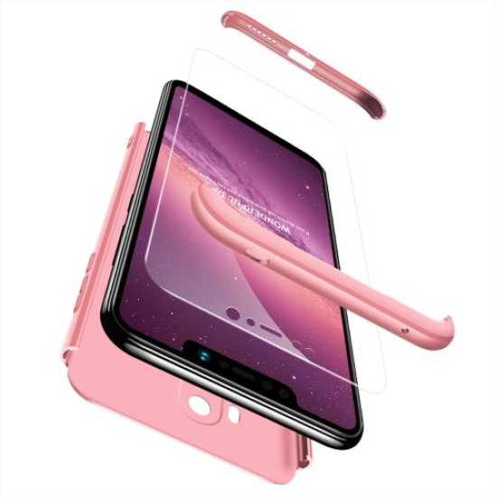 GKK 360 μοιρών Σκληρή Θήκη Ματ με Βελούδινη Υφή Πρόσοψης και Πλάτης για Xiaomi Pocophone F1 - Ροζέ Χρυσαφί XIAOMI Θήκες Κινητών