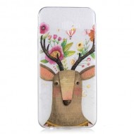 Pattern Printing IMD TPU Cell Phone Cover for Samsung Galaxy J4+ - Flowered Elk