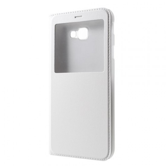 View Window PU Leather Shell for Samsung Galaxy J4 Plus - White Samsung Cases Mobile