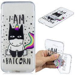 Θήκη Σιλικόνης TPU για Samsung Galaxy J4 Plus - Γατούλα που Ονειρεύεται να Γίνει Μονόκερος