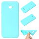 Solid Color Soft Matte TPU Back Cell Phone Case for Samsung Galaxy J4 Plus - Cyan Samsung Cases Mobile