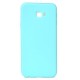 Solid Color Soft Matte TPU Back Cell Phone Case for Samsung Galaxy J4 Plus - Cyan Samsung Cases Mobile