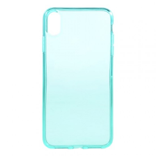 Clear TPU Soft Mobile Case Cover for iPhone XS Max 6.5 inch - Cyan Apple Cases Mobile