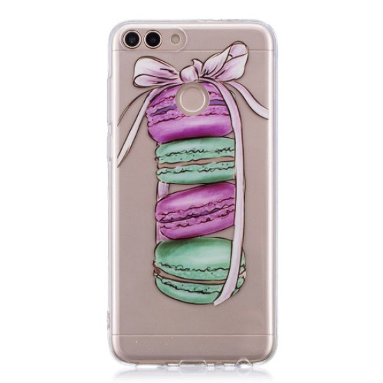 Pattern Printing IMD TPU Soft Phone Case for Huawei P Smart / Enjoy 7S - Cookies Huawei Cases Mobile