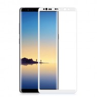 ANGIBABE 0.3mm Full Covering Curved Silk Print Mobile Tempered Glass Protector for Samsung Galaxy Note 8 SM-N950 - White