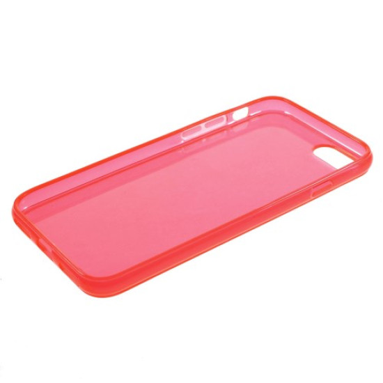 Glossy TPU Clear Gel Case for iPhone 8 / 7 4.7 inch - Red Apple Cases Mobile