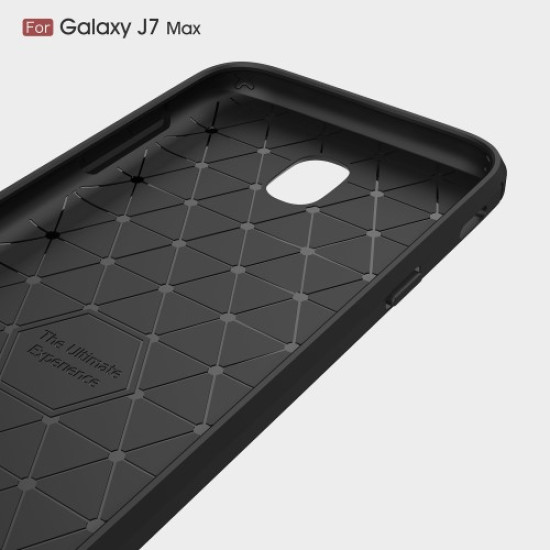 Θήκη Σιλικόνης TPU Carbon Fiber Brushed για Samsung Galaxy J7 Max - Μαύρο Samsung Θήκες Κινητών