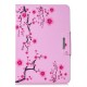 Pattern Printing Universal Wallet Leather Stand Cover for 7-inch Tablet PC - Plum Blossom Universal Tablets Cases