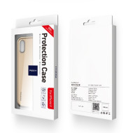 ROCK Dr. V Series Θήκη Βιβλίο Υβριδική Σιλικόνης και Πλαστικού στην Πλάτη και Διάφανη Γκρι Πρόσοψη με Δυνατότητα Αφής για iPhone Χ - Χρυσαφί