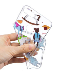 Pattern Printing IMD TPU Protection Case for Huawei Y7 (2018) - Elephant and Horse