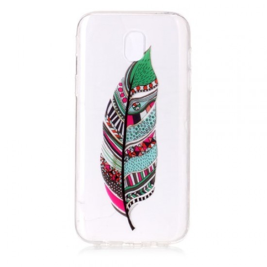 For Samsung Galaxy J7 Pro (2017) / J7 (2017) EU Version Clear IMD TPU Gel Cellphone Case - Feather Samsung Cases Mobile