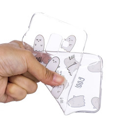 Pattern Printing Soft TPU Cellphone Case for Samsung Galaxy A8 (2018) - Boo!