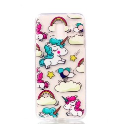 Θήκη Σιλικόνης TPU για Samsung Galaxy J6 (2018) - Μονοκεράκια και Συννεφάκια