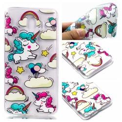 Θήκη Σιλικόνης TPU για Samsung Galaxy J4 (2018) - Μονοκεράκια και Συννεφάκια