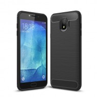 Θήκη Σιλικόνης TPU Carbon Fiber Brushed για Samsung Galaxy J4 (2018) - Μαύρο