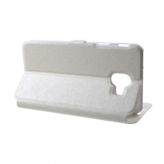 Δερμάτινη Θήκη Βιβλίο Smart Cover (Όψη Μεταξιού) για Samsung Galaxy J4 (2018) - Λευκό Samsung Θήκες Κινητών