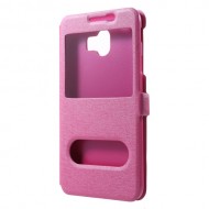 Δερμάτινη Θήκη Βιβλίο Smart Cover (Όψη Μεταξιού) για Samsung Galaxy J4 (2018) - Φούξια