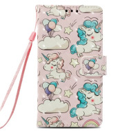 Patterned Leather Wallet Stand Cover Shell for Samsung Galaxy J4 (2018) - Unicorn