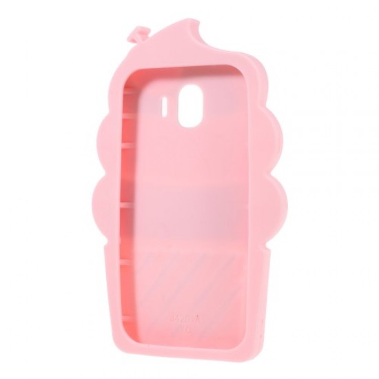 3D Cherry Ice Cream Silicone Accessory Cover Case for Samsung Galaxy J4 (2018) - Pink Samsung Cases Mobile