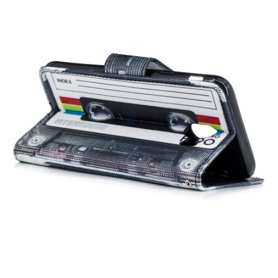 Pattern Painting Cross Texture Leather Wallet Stand Case for Samsung Galaxy J4 (2018) - Tape Samsung Cases Mobile