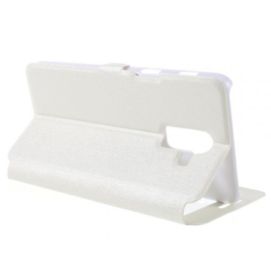 Δερμάτινη Θήκη Βιβλίο Smart Cover (Όψη Μεταξιού) για Samsung Galaxy J8 (2018) - Λευκό Samsung Θήκες Κινητών