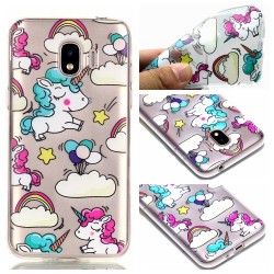 Θήκη Σιλικόνης TPU για Samsung Galaxy J2 Pro 2018 - Μονοκεράκια και Συννεφάκια