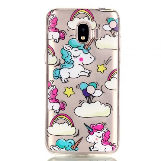 Θήκη Σιλικόνης TPU για Samsung Galaxy J2 Pro 2018 - Μονοκεράκια και Συννεφάκια Samsung Θήκες Κινητών