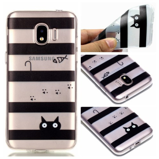 Pattern Printing TPU Cover Shell for Samsung Galaxy J2 Pro 2018 - Stripes Pattern Samsung Cases Mobile