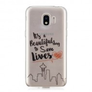 Pattern Printing Slim Soft TPU Back Phone Case for Samsung Galaxy J2 Pro 2018 - Life Quote
