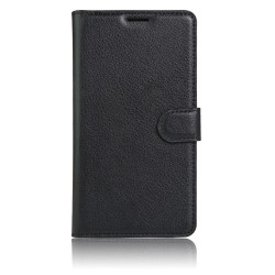 Lychee Skin Wallet Leather Stand Case for Google Pixel - Black