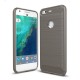 Carbon Fiber Brushed TPU Shockproof Mobile Cover for Google Pixel - Grey Google Pixel mobile Cases