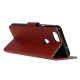 Litchi Skin PU Leather Wallet Stand Folio Protective Case Accessory for Google Pixel 2 - Brown Google Pixel mobile Cases