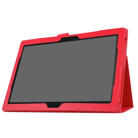 For Lenovo Tab 4 10 Plus / Tab 4 10 Litchi Skin Universal PU Leather Stand Case - Red Lenovo Cases Mobile Tablet