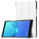 For Huawei MediaPad M5 8 Tri-fold Leather Cover with Stand - White Huawei Tablets Case